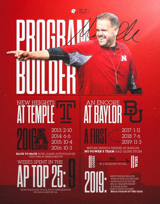 Exciting News! Matt Rhule to Lead Nebraska Football Program